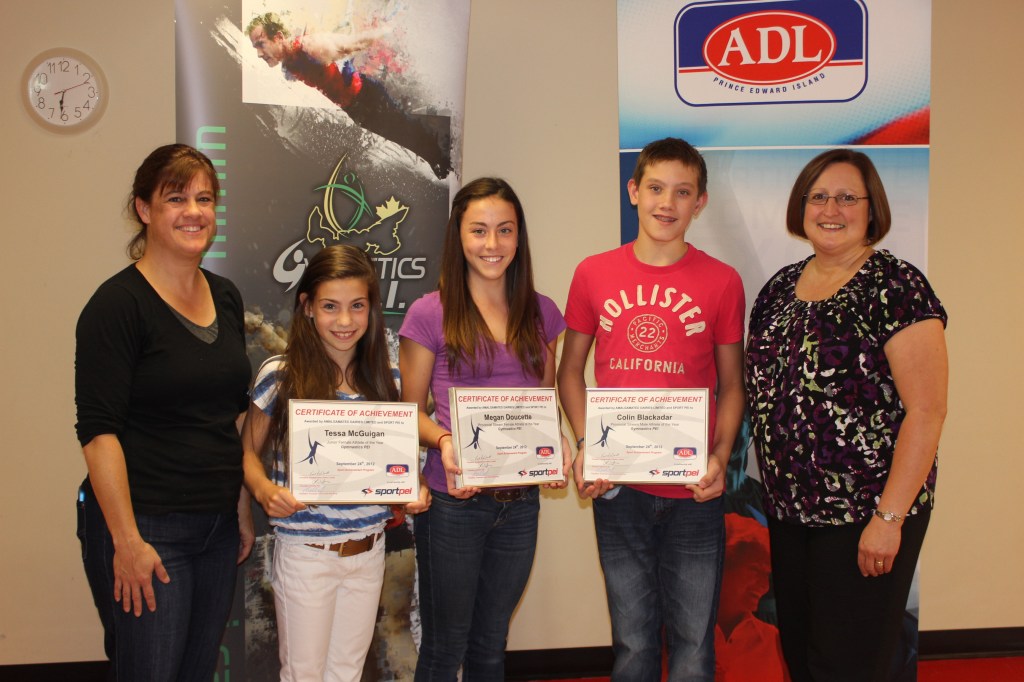 GPEI Awards 2012- Paula Gallant, Tessa McGuigan, Megan Doucette, Colin Blackadar, & Cinder Fraser, ADL rep